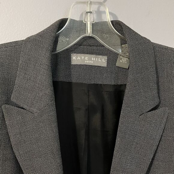 Kate Hill Short Blazer Fully Lined Women Color Grey Size 12p - Picture 7 of 8